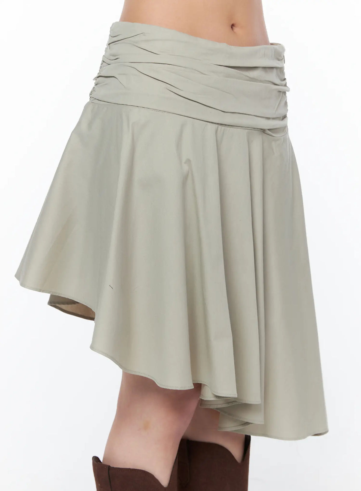 Asymmetrical Flare Midi Skirt CA524