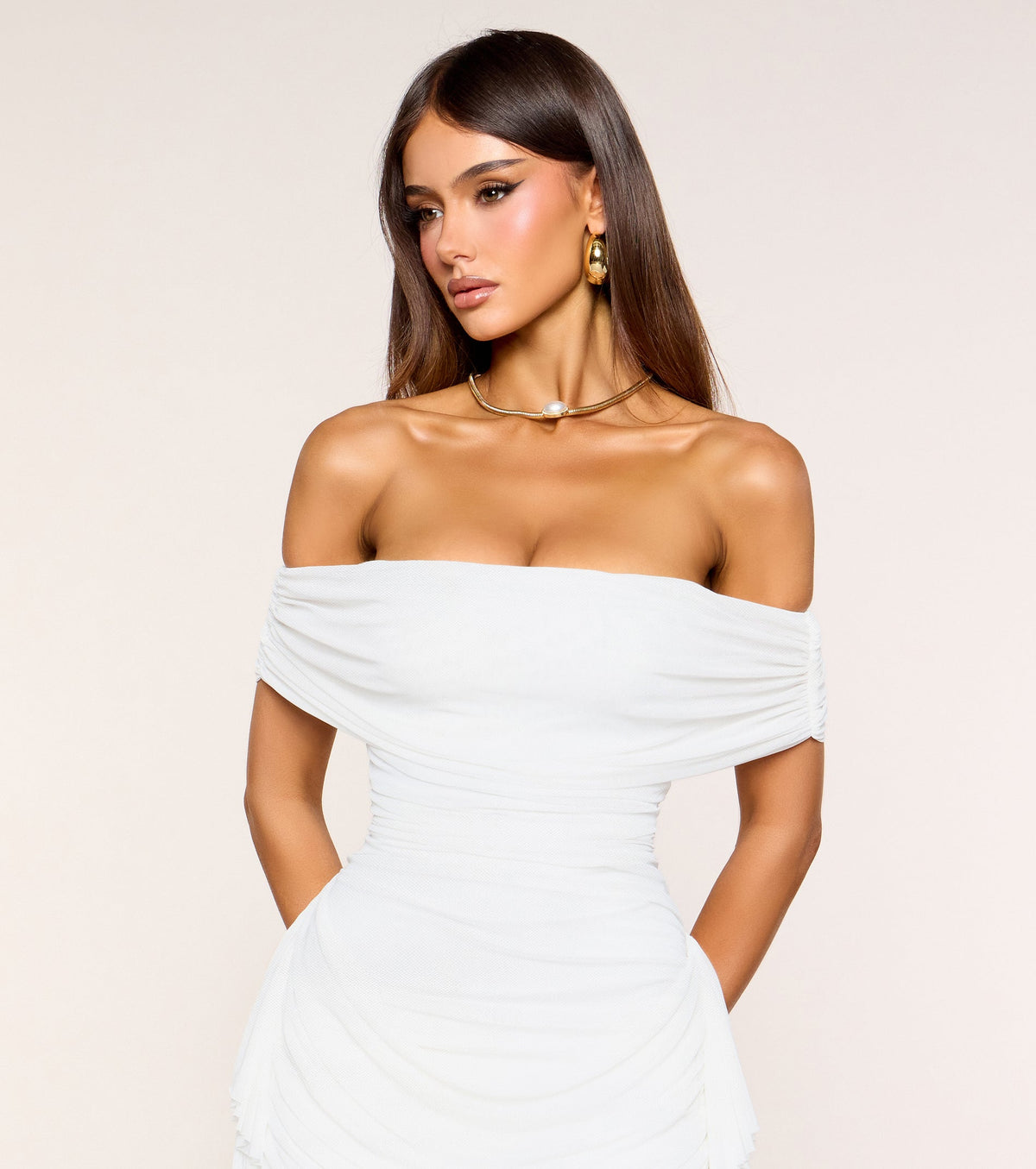 Lola Off-Shoulder Sash Mini Dress