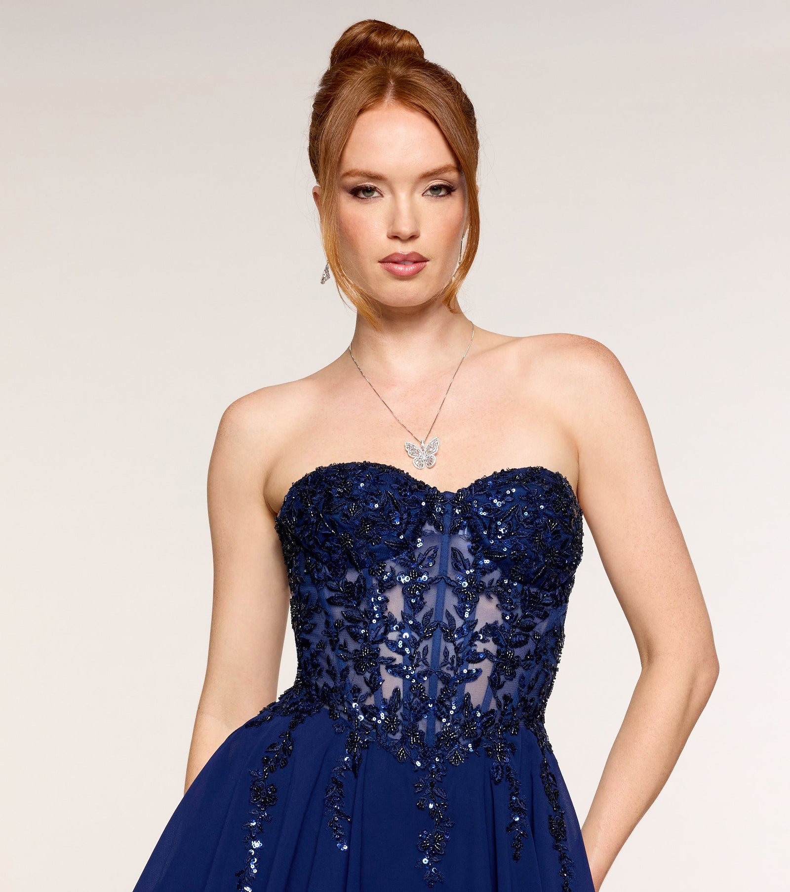 Juliette Applique Corset A-Line Mini Dress