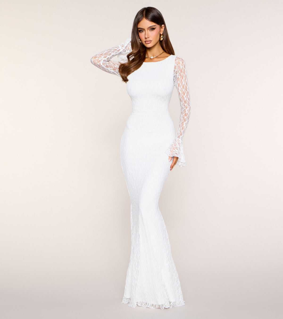 Esme Open Back Lace Mermaid Formal Dress