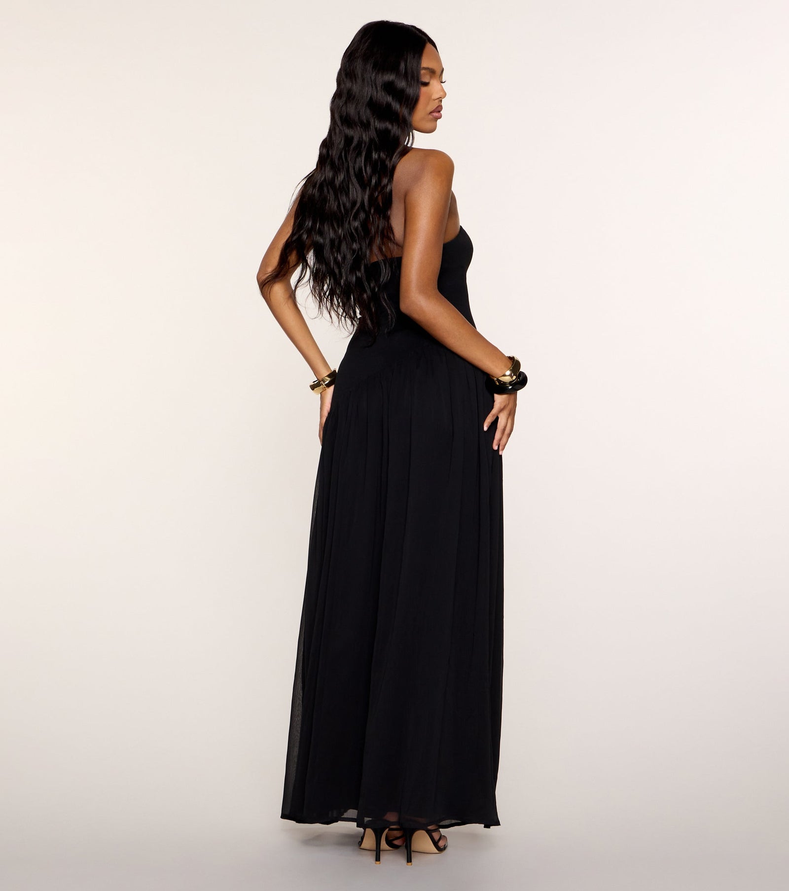 Breezy Strapless Drop Waist Maxi Dress