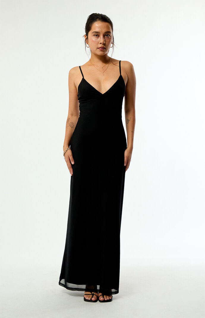 Beverly and Beck Elena Mesh Maxi Dress