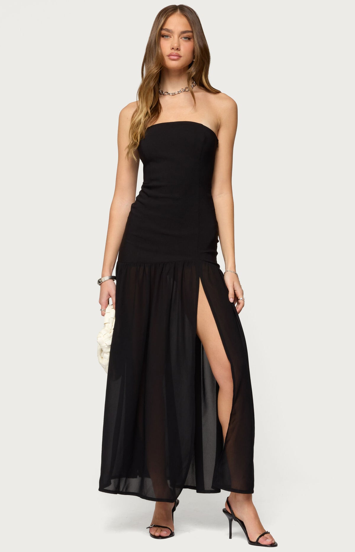 Edikted Marisa Strapless Maxi Dress