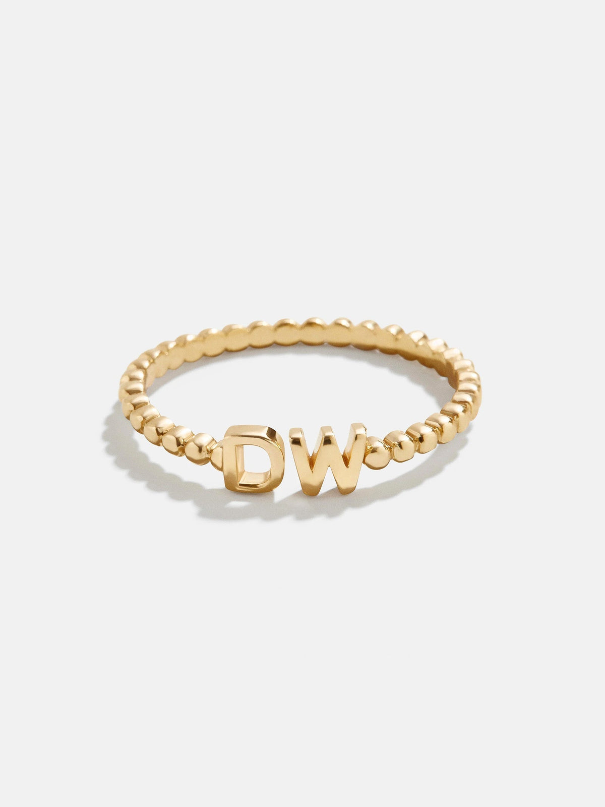 14K Gold Custom Initial Ring - Gold