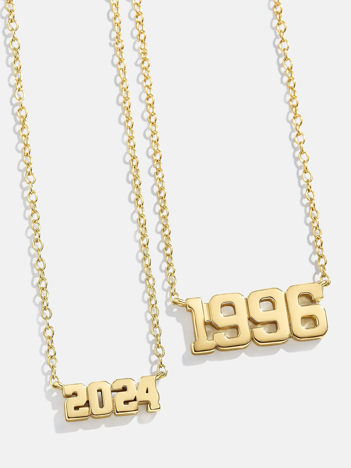 14K Gold Varsity Font Custom Number Necklace - Varsity Font Numbers