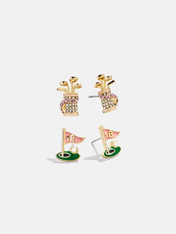 Hole in One Earring Set - Golf