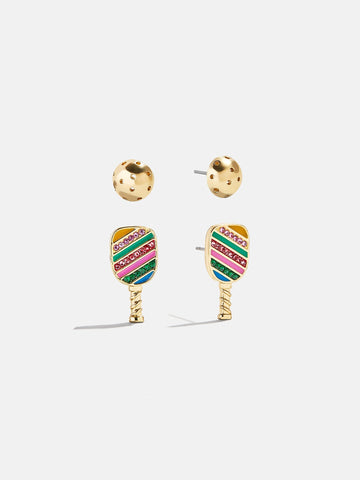 Paddles Up Earring Set - Pickleball