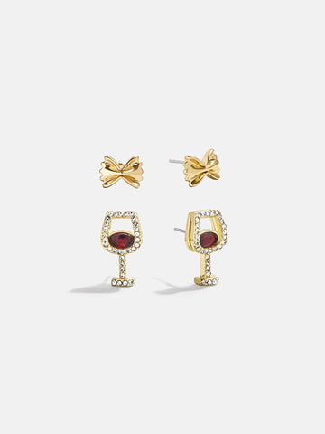 Endless Pastabilities Earring Set - Red Wine Earring Set