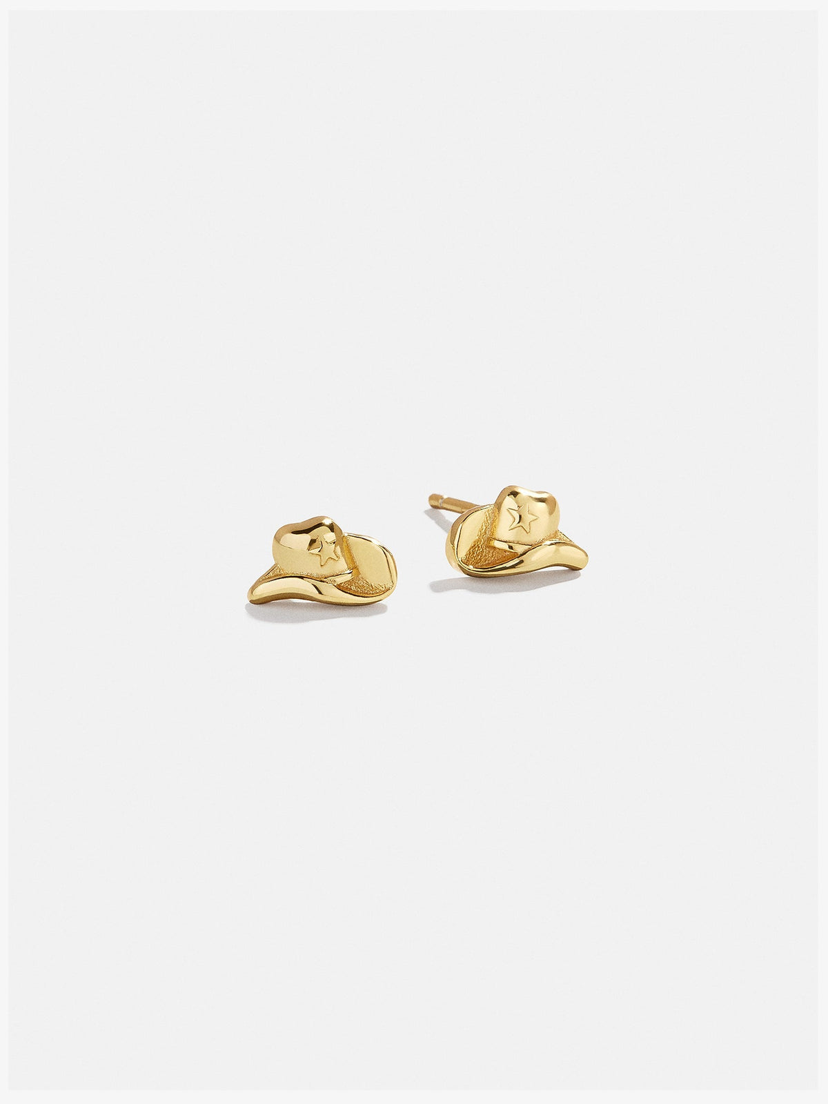 18K Gold Just For Fun Earrings - Cowboy Hat