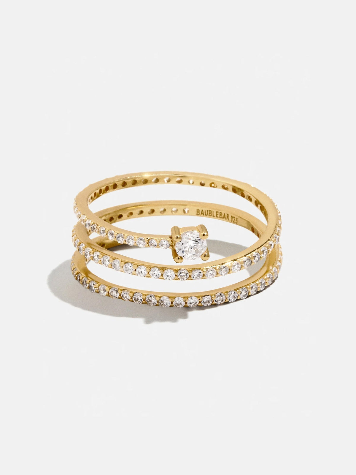 18K Gold Celine Ring - Gold/Pavé