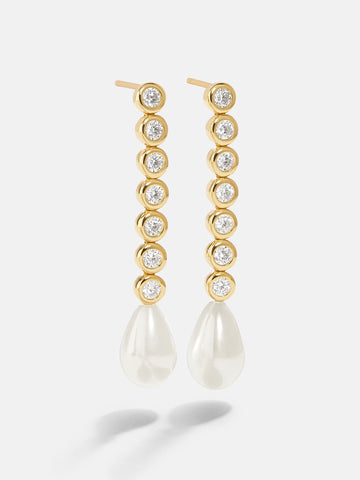 18K Gold Mabel Earrings - Gold/Pavé