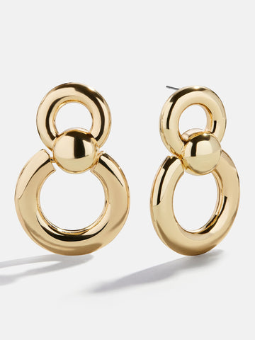 Dakota Door Knocker Earrings - Gold
