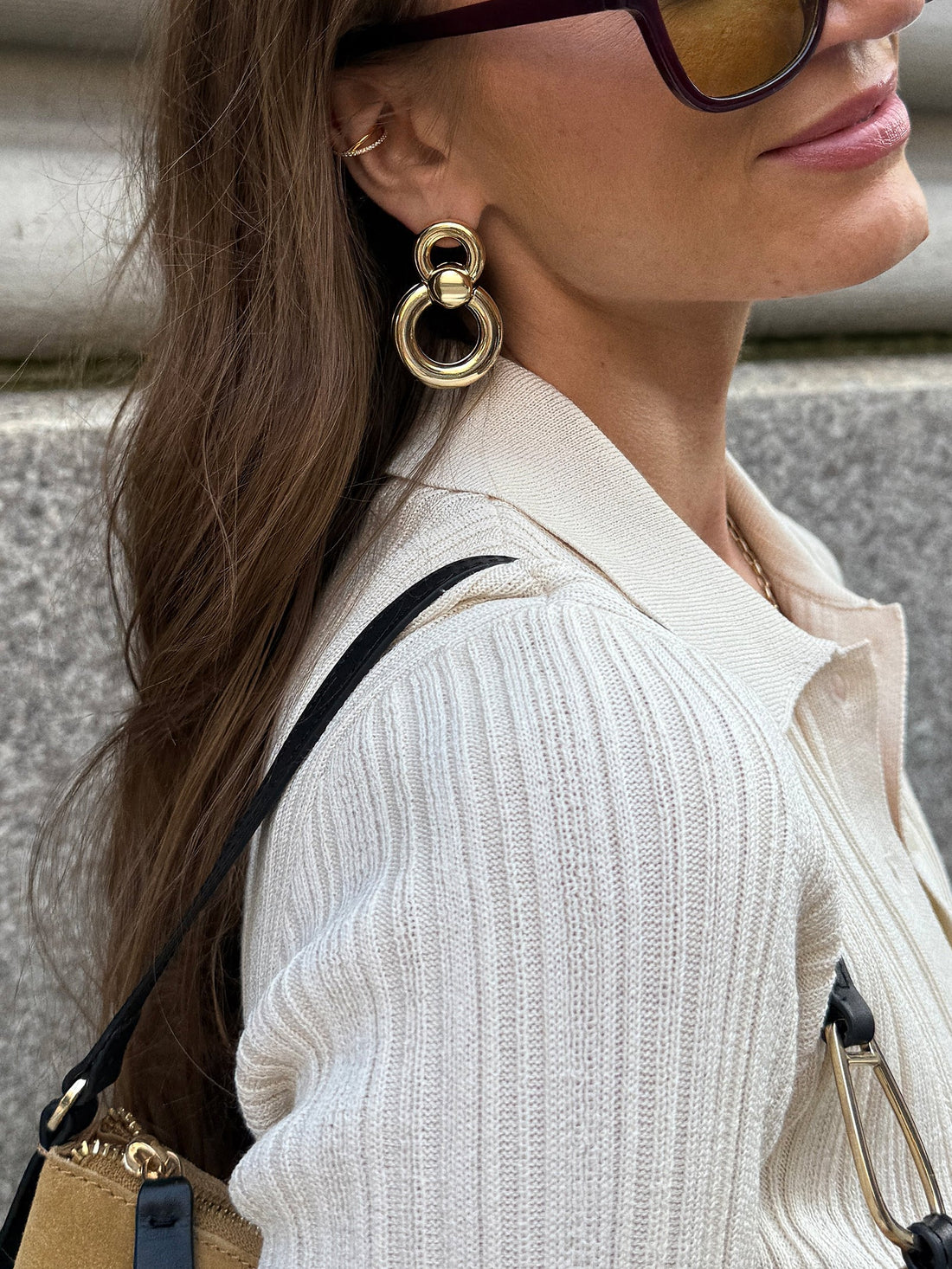 Dakota Door Knocker Earrings - Gold