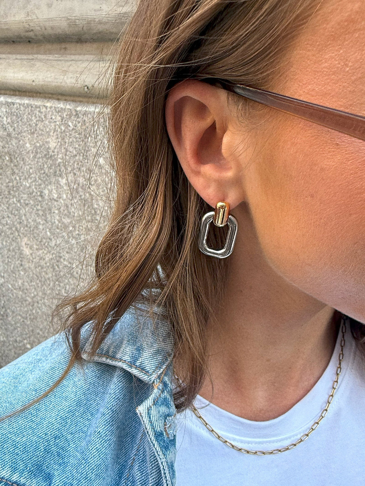 Rebecca Door Knocker Earrings - Gold/Silver