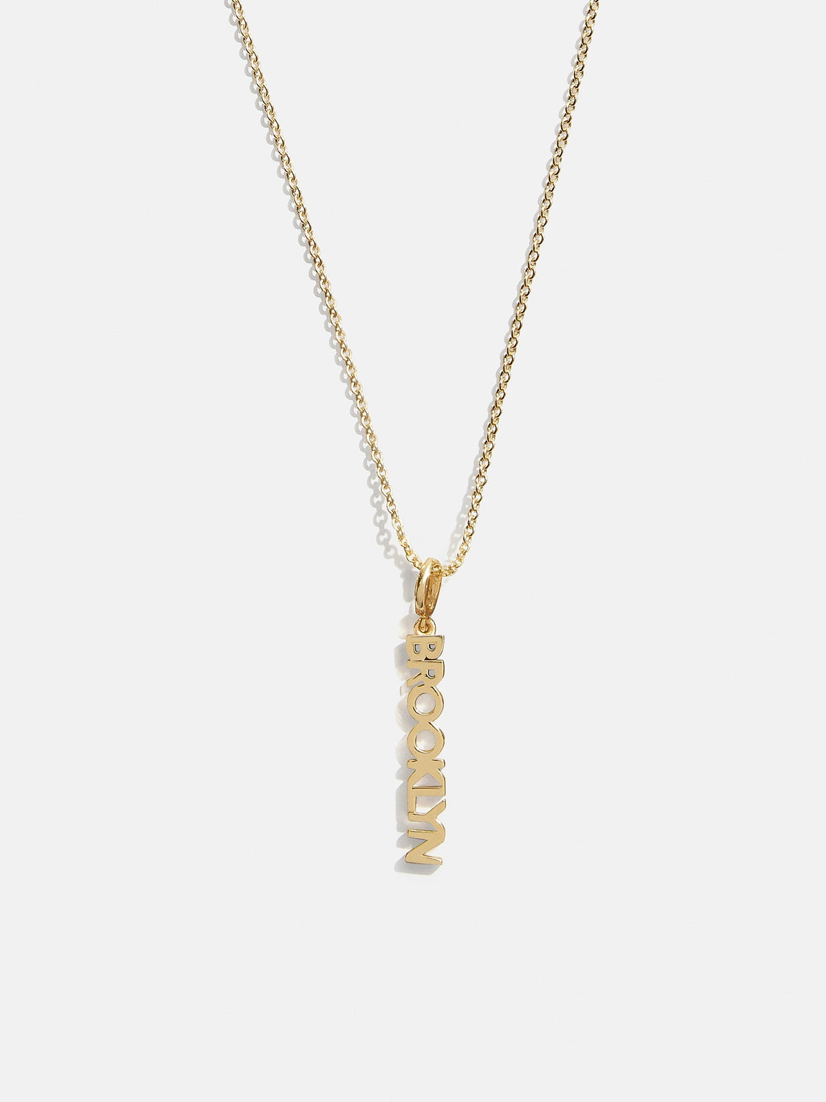 Mini Gold Block Cluster Custom Nameplate Necklace - 1 Name