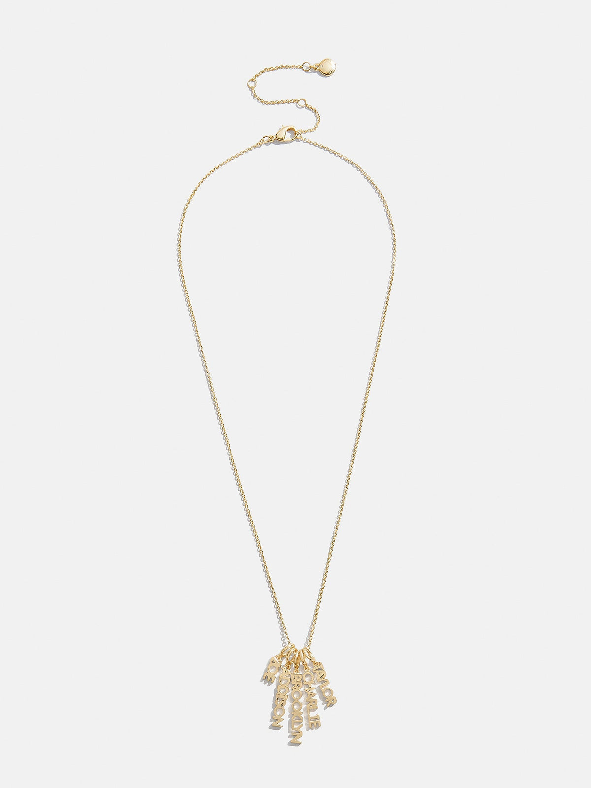 Mini Gold Block Cluster Custom Nameplate Necklace - 1 Name