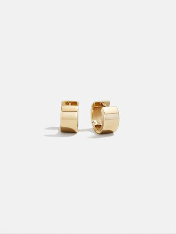 Tris 14K Gold Huggie Earrings - Gold