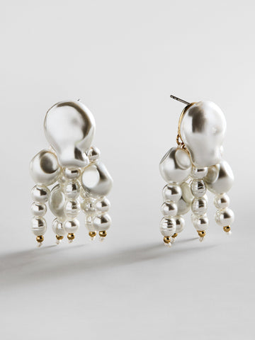 Adeline Statement Pearl Earrings - Pearl