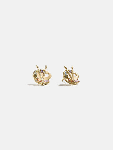 14K Gold Just For Fun Earrings - Painting Palette