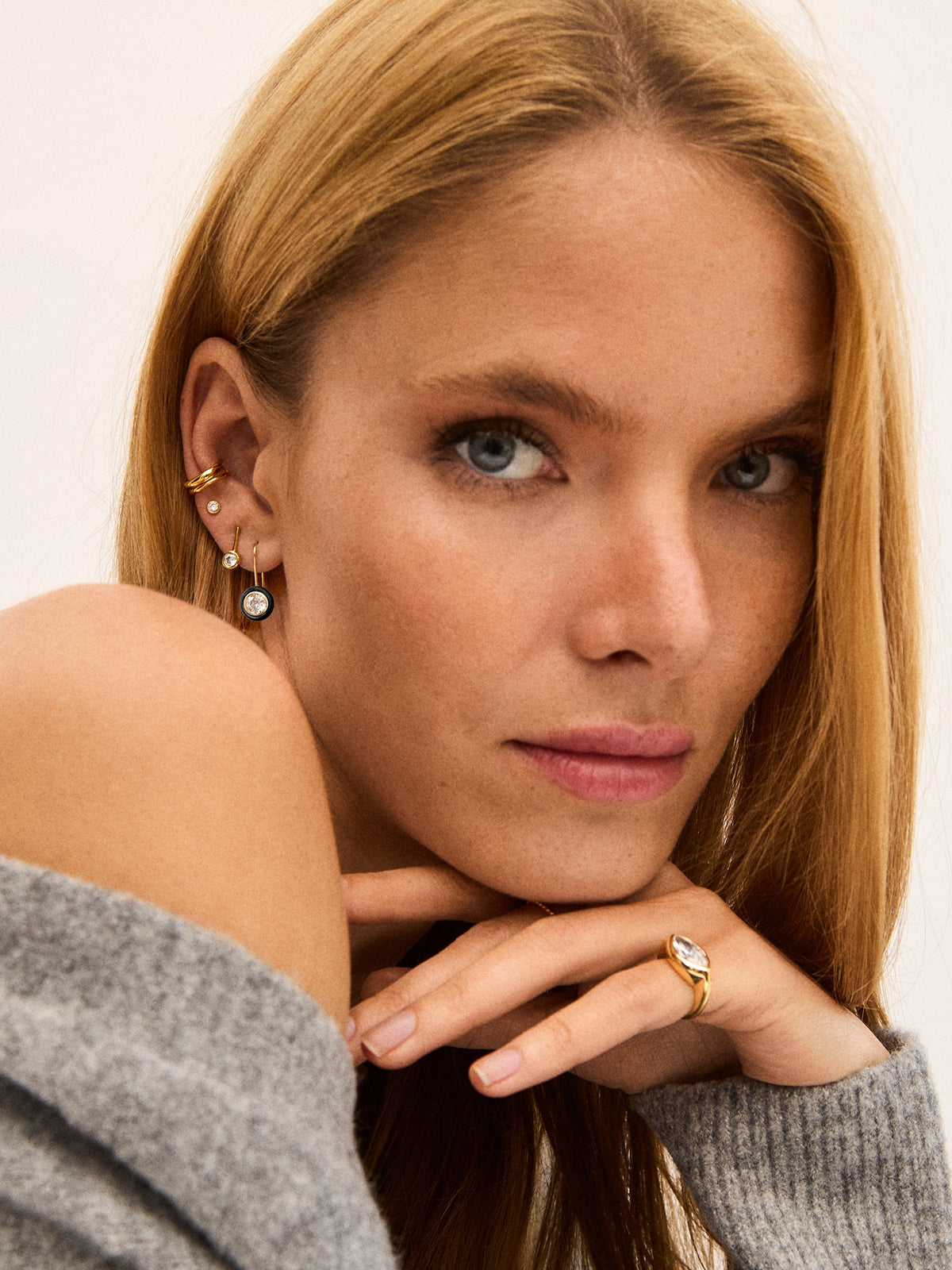 Fallon 14K Gold Semi-Precious Earrings - Onyx
