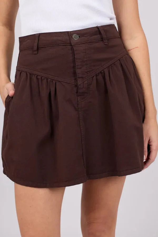 Arlo Brown Denim Mini Skirt
