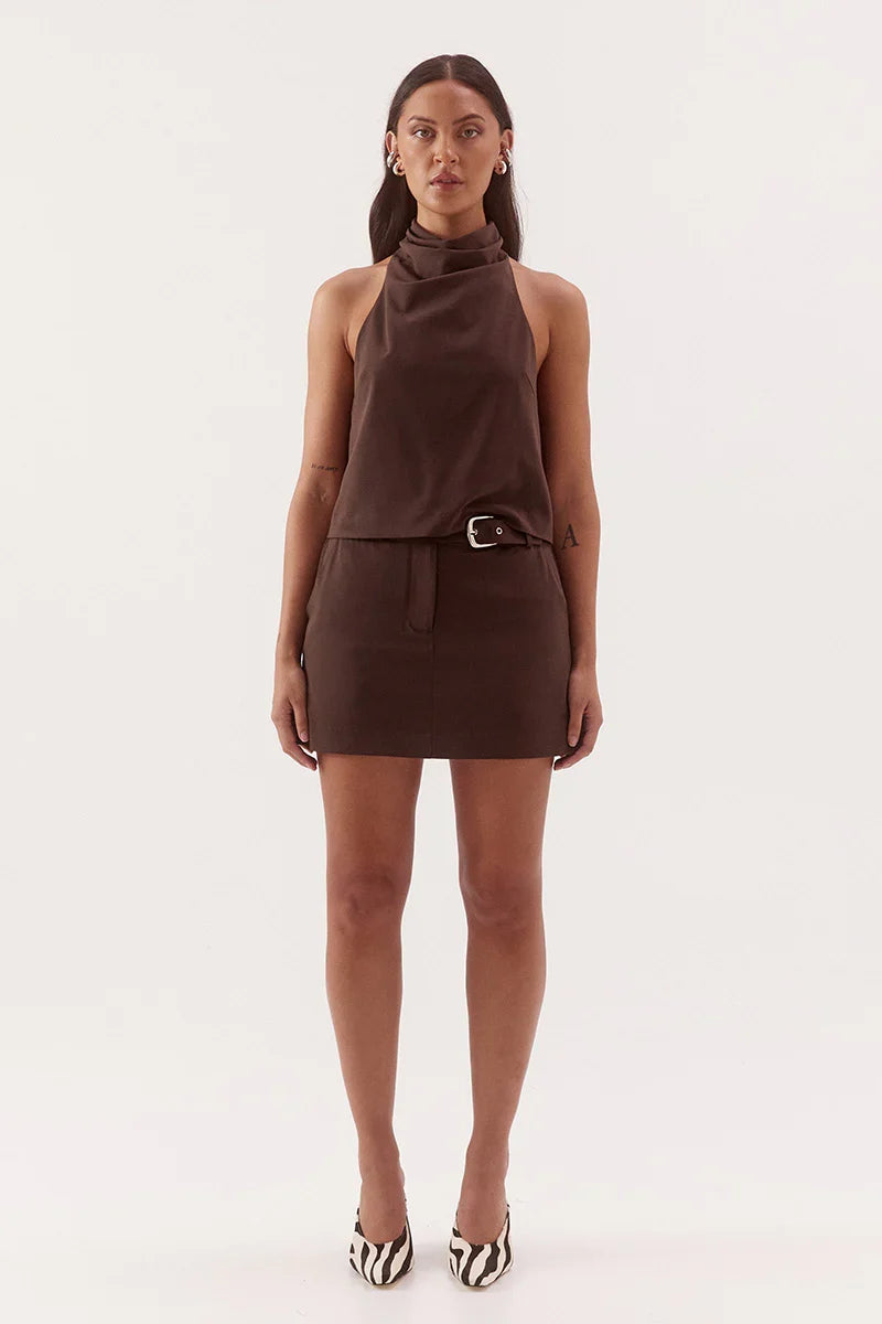 Amorey Espresso Mini Skort