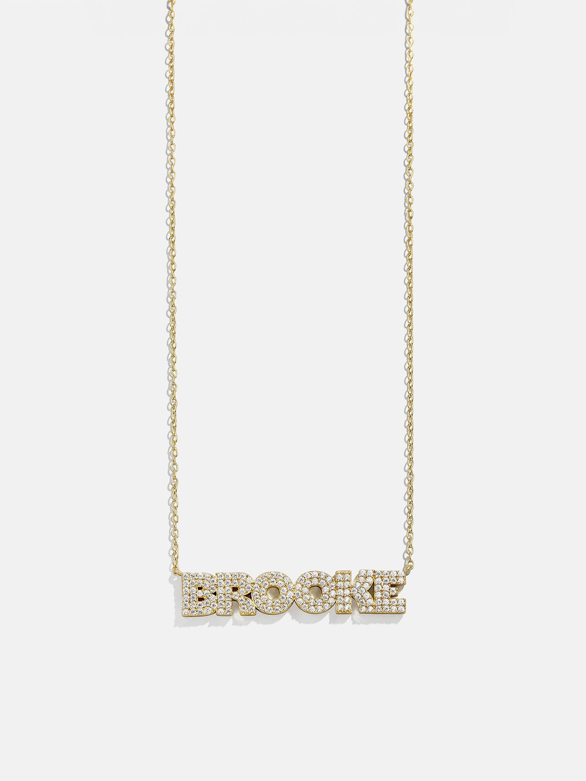 14K Gold Custom Nameplate Necklace - Bold