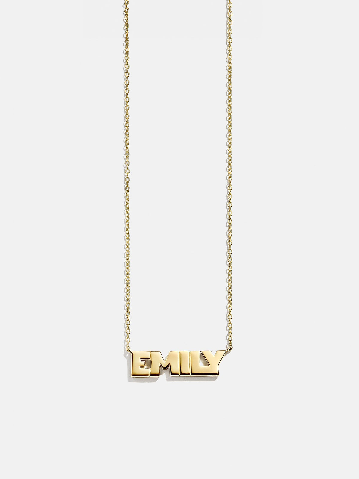 14K Gold Custom Nameplate Necklace - Bold