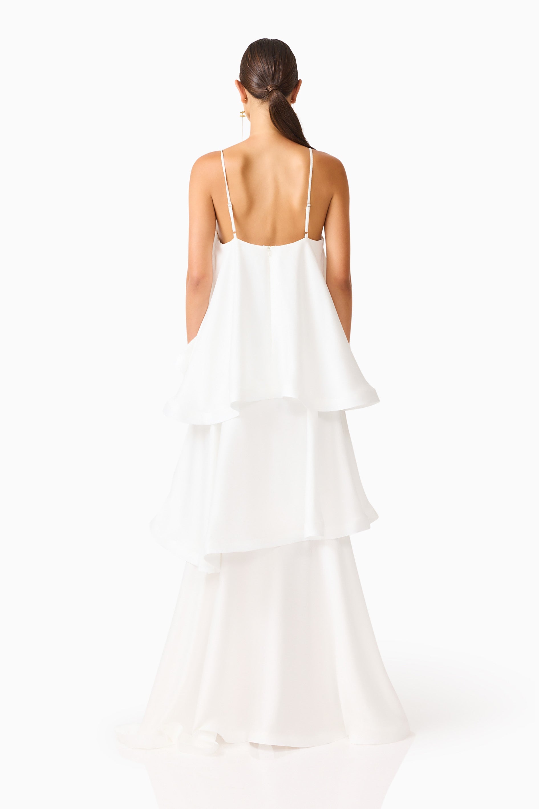 Tilly Tiered Maxi Dress in White