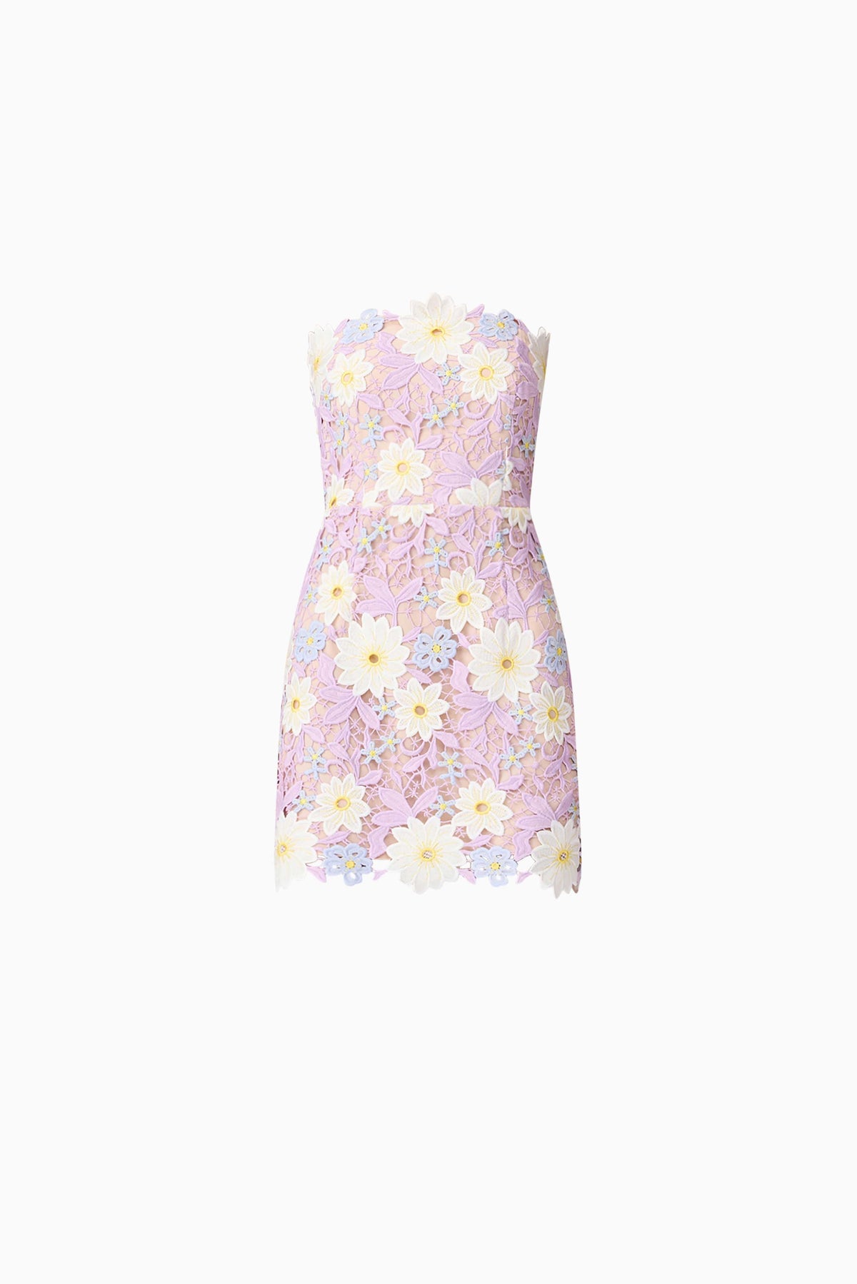 Sigrid Strapless Mini Dress in Purple