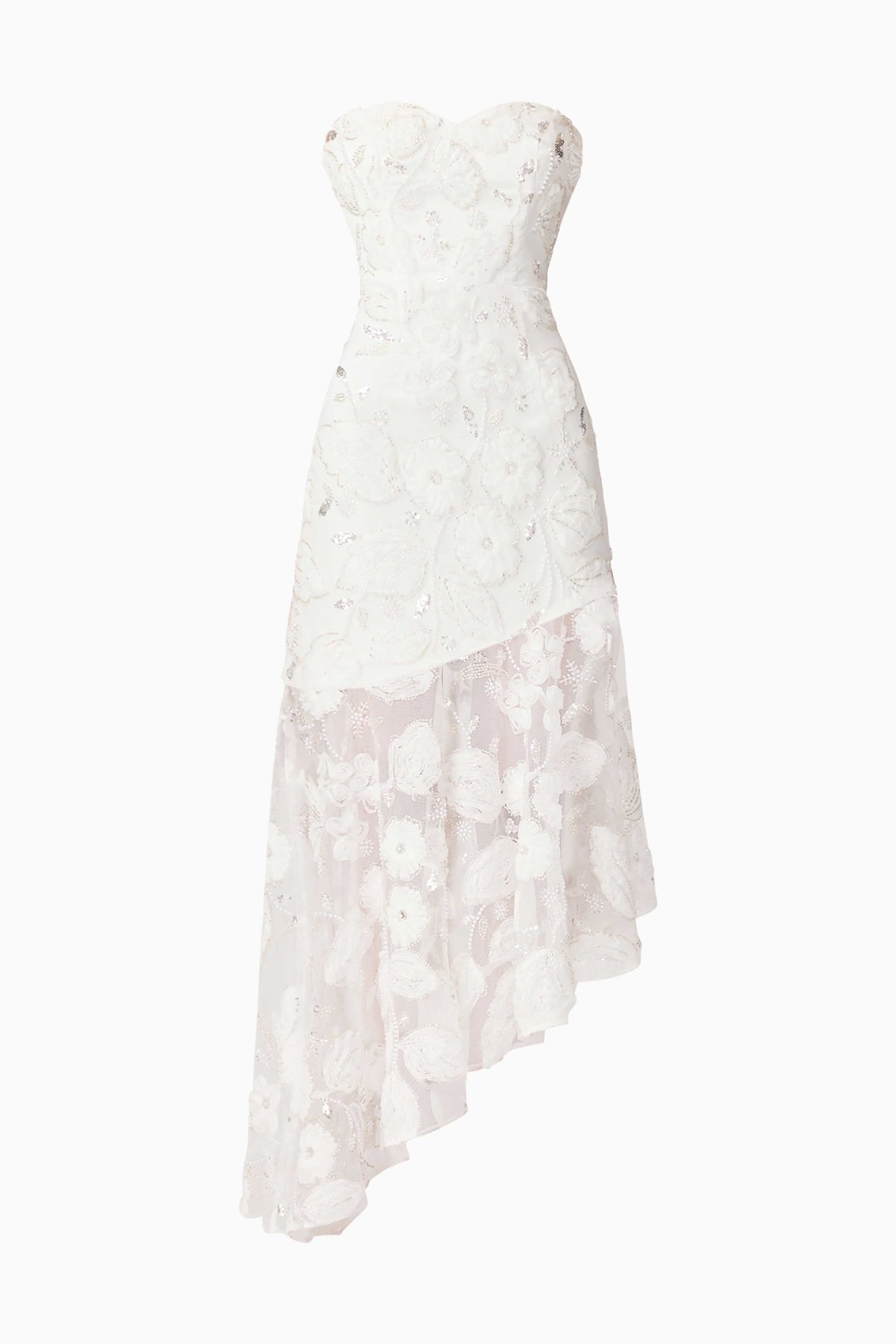 Carol Strapless Gown in White