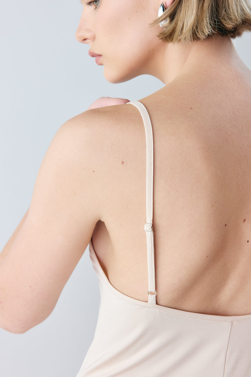 Carrie Mini Slip Dress Nude