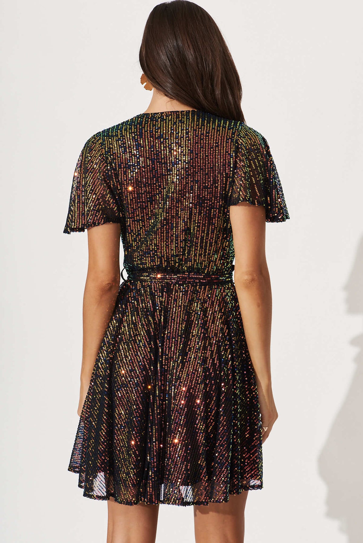 Amoretto Dress In Multi Sequin