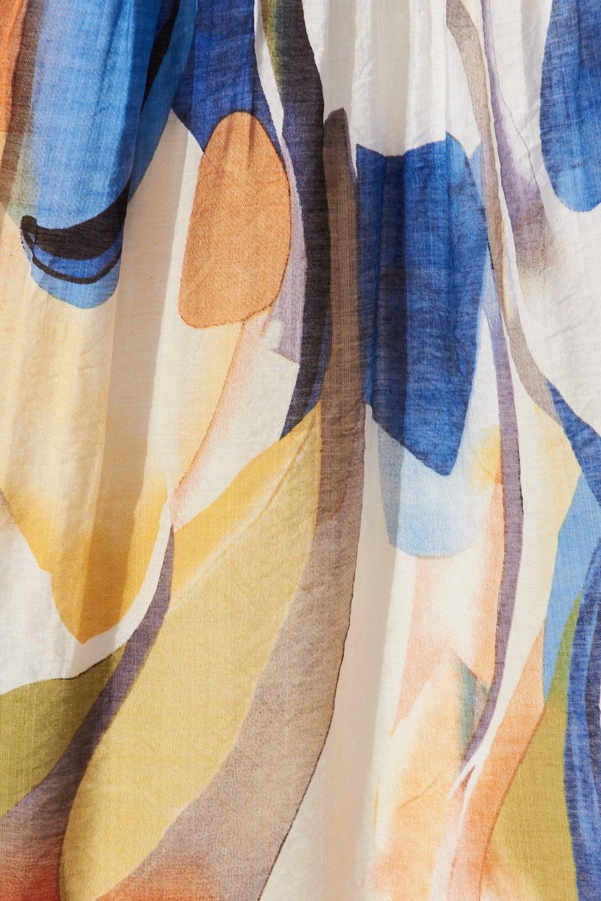 Amalie Midi Dress In White With Multi Print