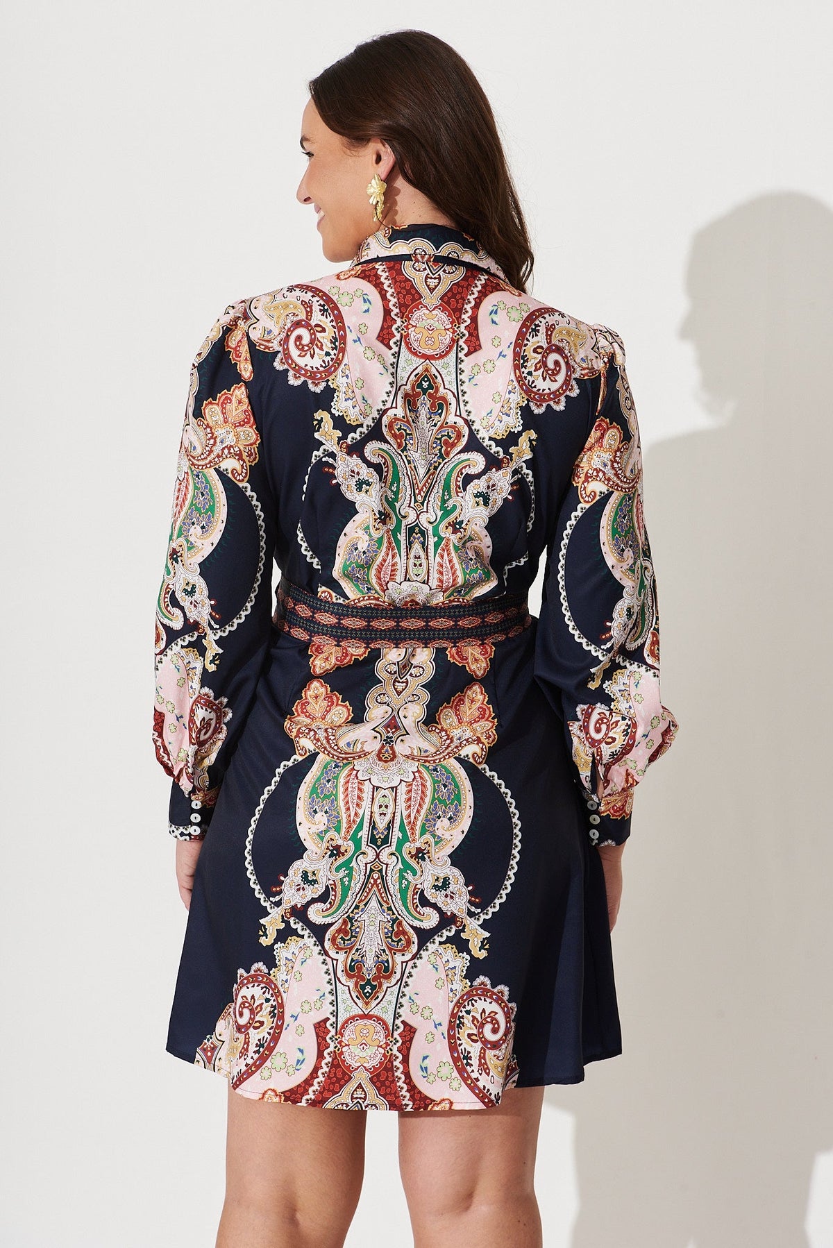 Amore Dress In Navy Paisley