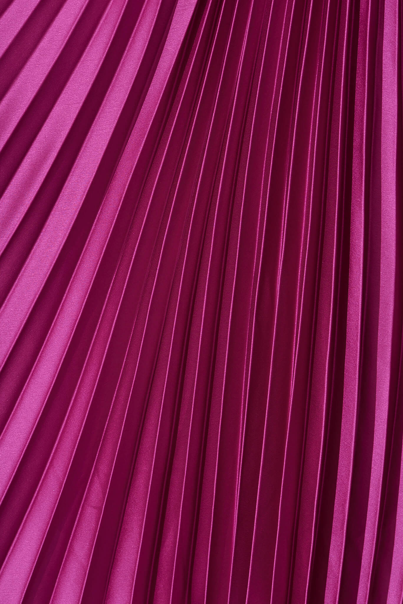 Anetta Midi Dress In Pleated Magenta Satin