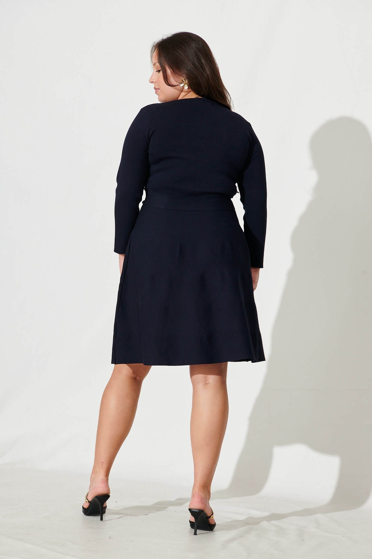 Bensaidy Midi Knit Dress In Navy