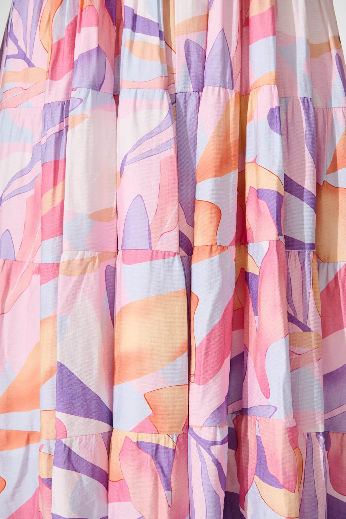 Anastasia Midi Dress in Lilac and Multi Print