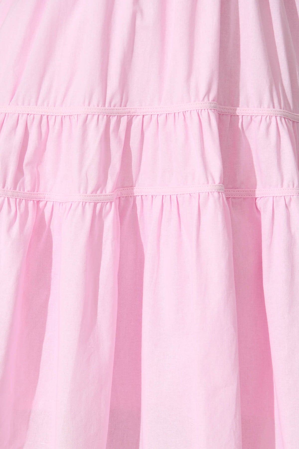 Amalie Midi Dress In Pale Pink Cotton