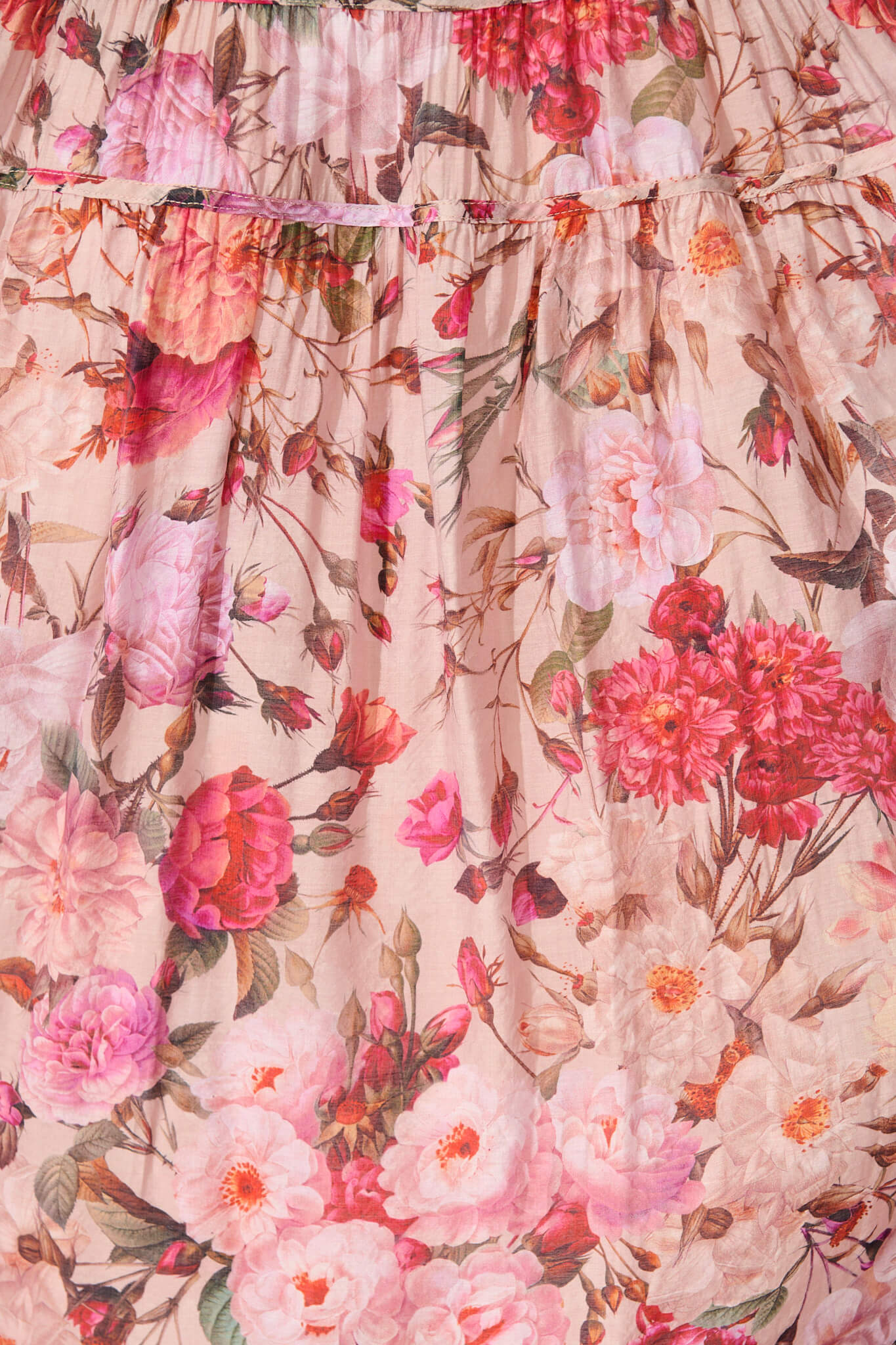 Amalie Midi Dress In Vintage Blush Floral Print