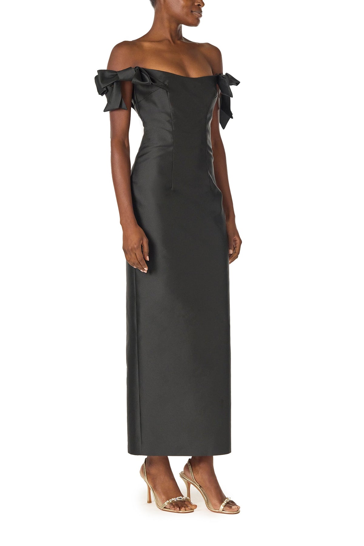 Off-the-Shoulder Bow Sleeve Sheath