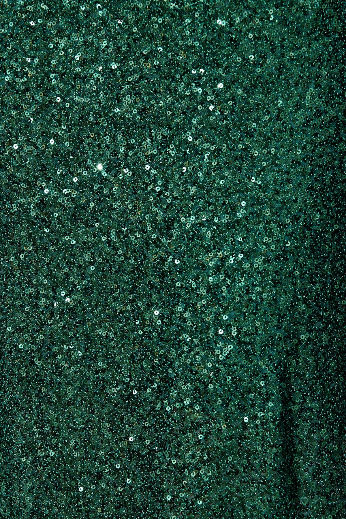 Amiri Off Shoulder Maxi Dress in Emerald Sequin