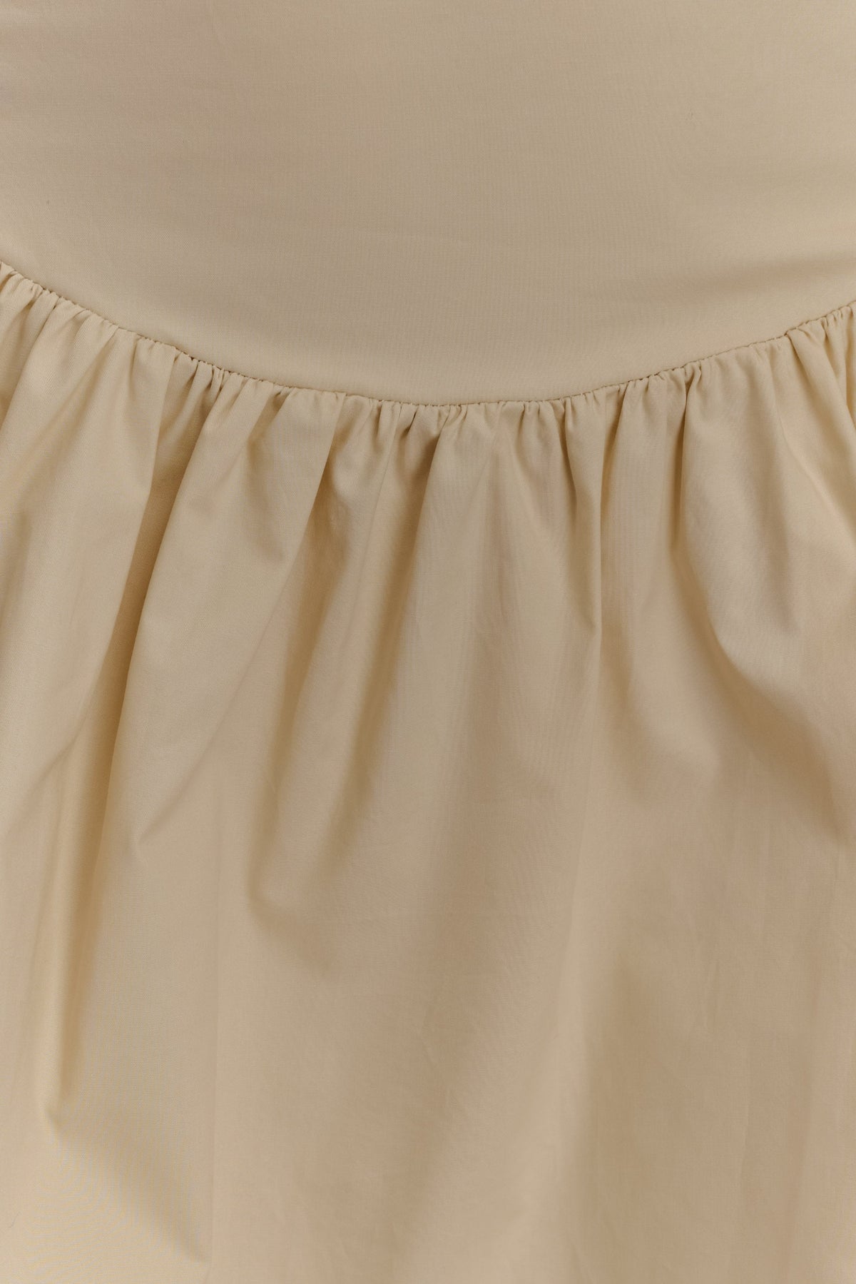 Janis Cotton Frill Mini Dress - Nude