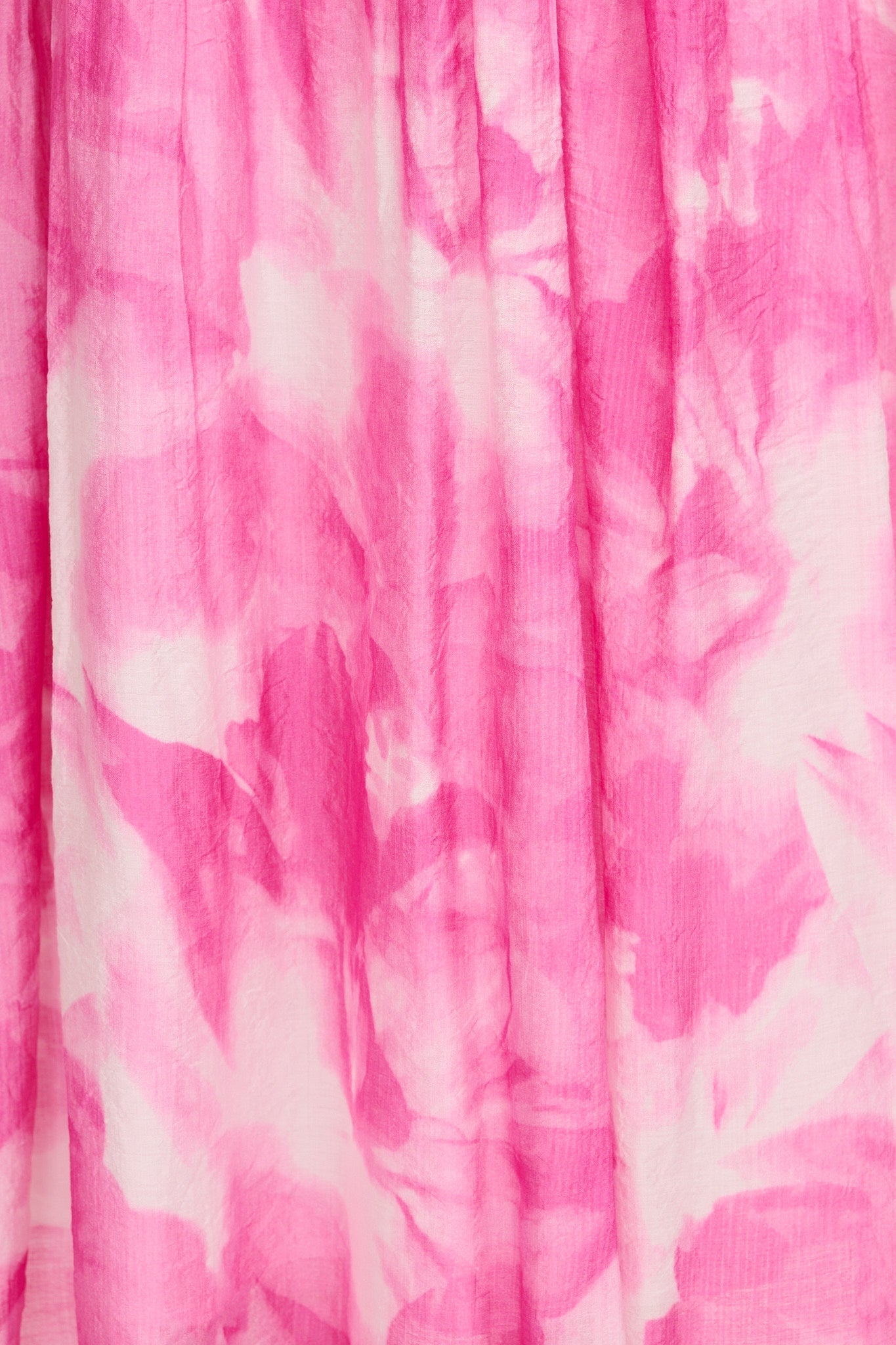 Amalie Midi Dress in Pink with White Watercolour Print