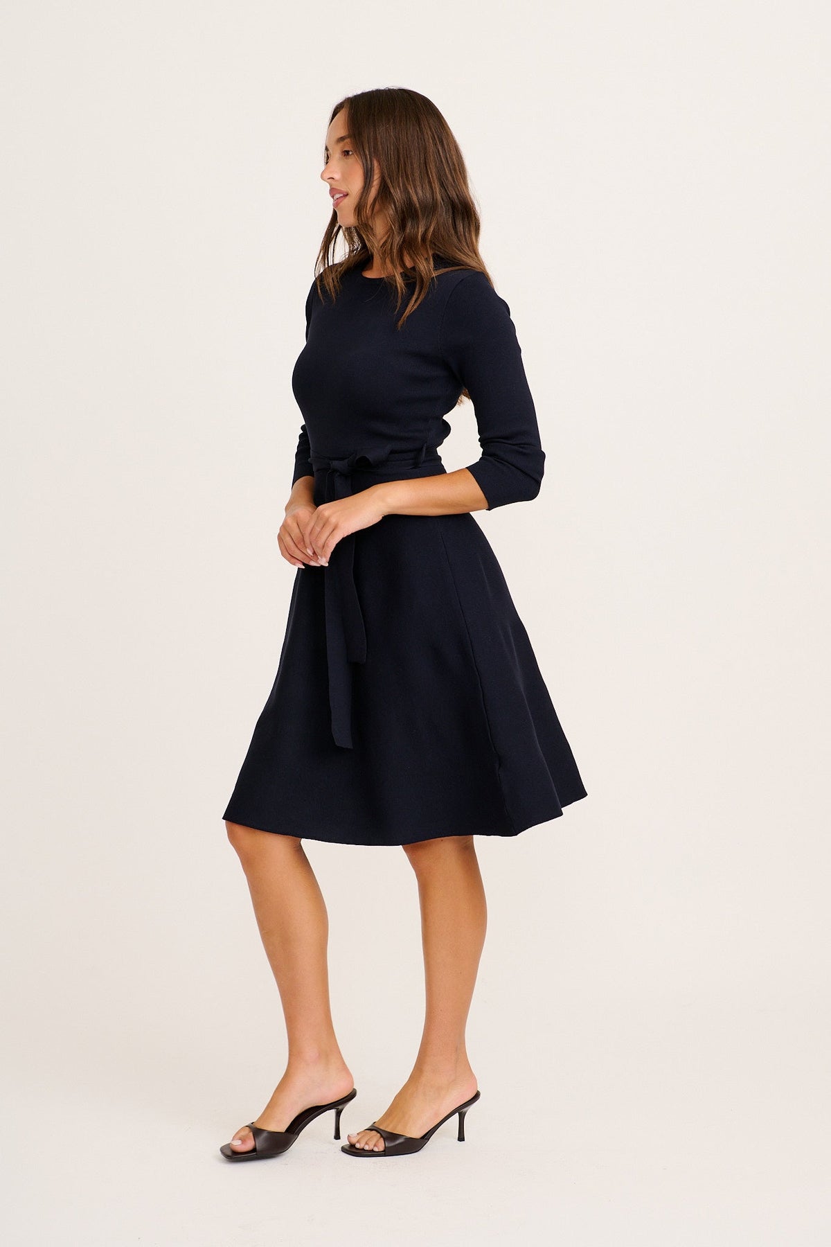 Bensaidy Midi Knit Dress In Navy