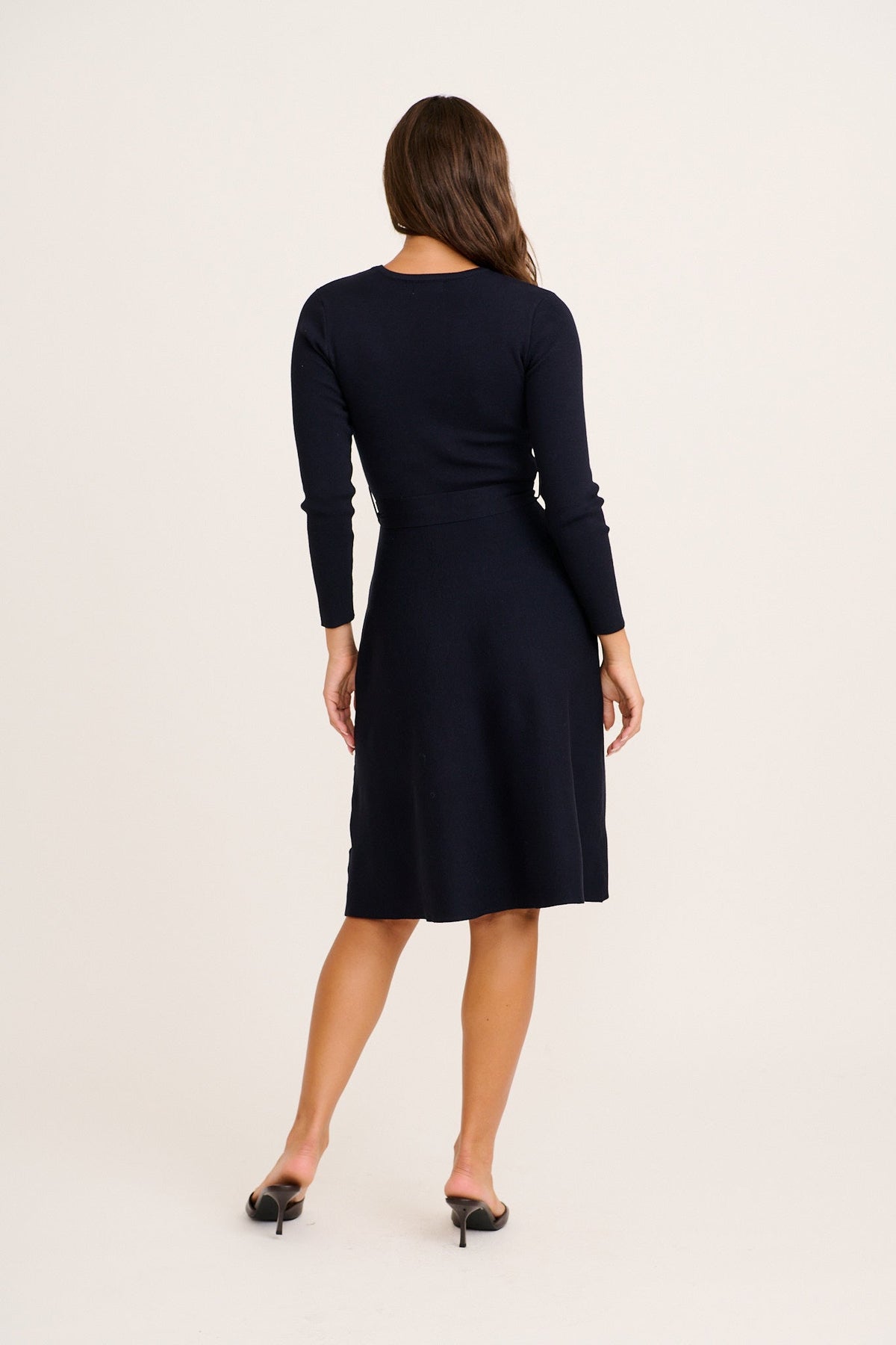 Bensaidy Midi Knit Dress In Navy