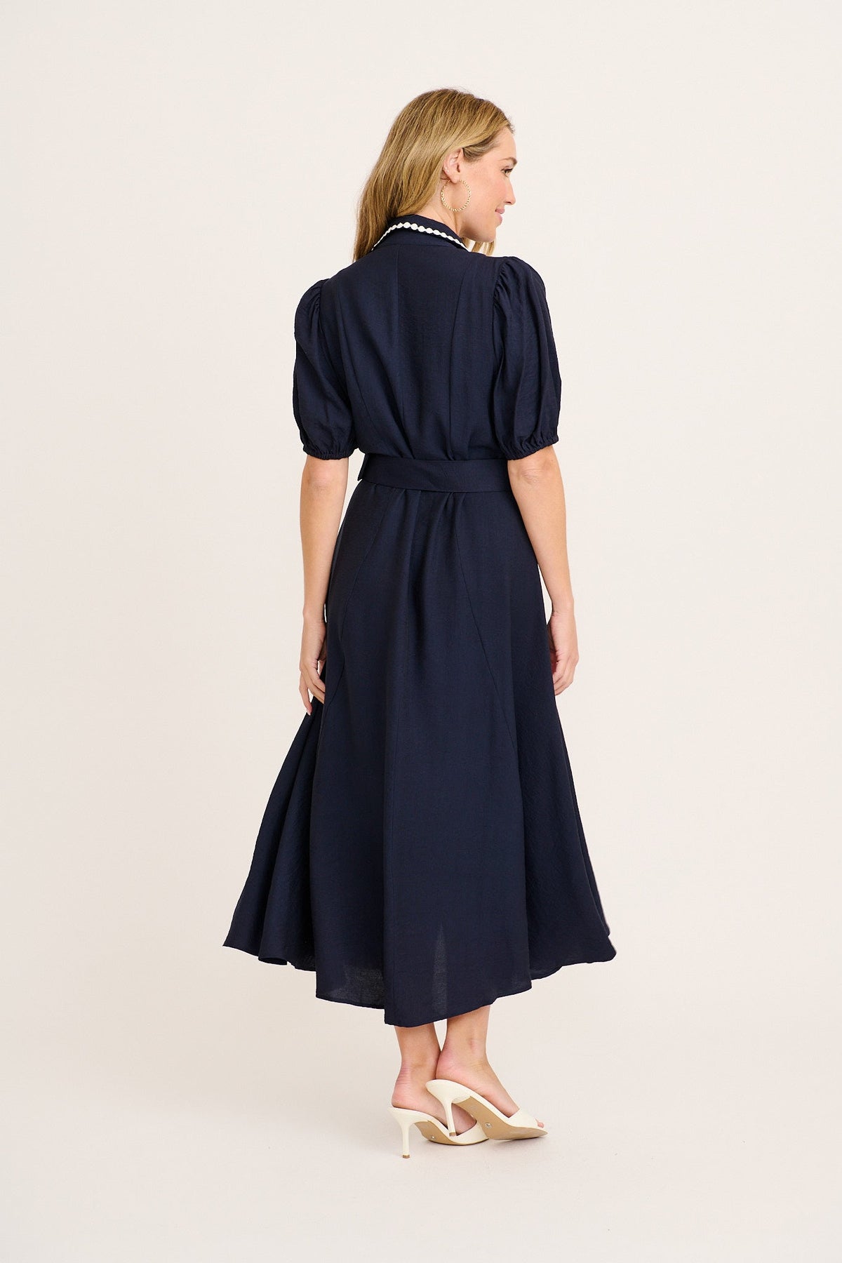 Adore Maxi Shirt Dress in Navy