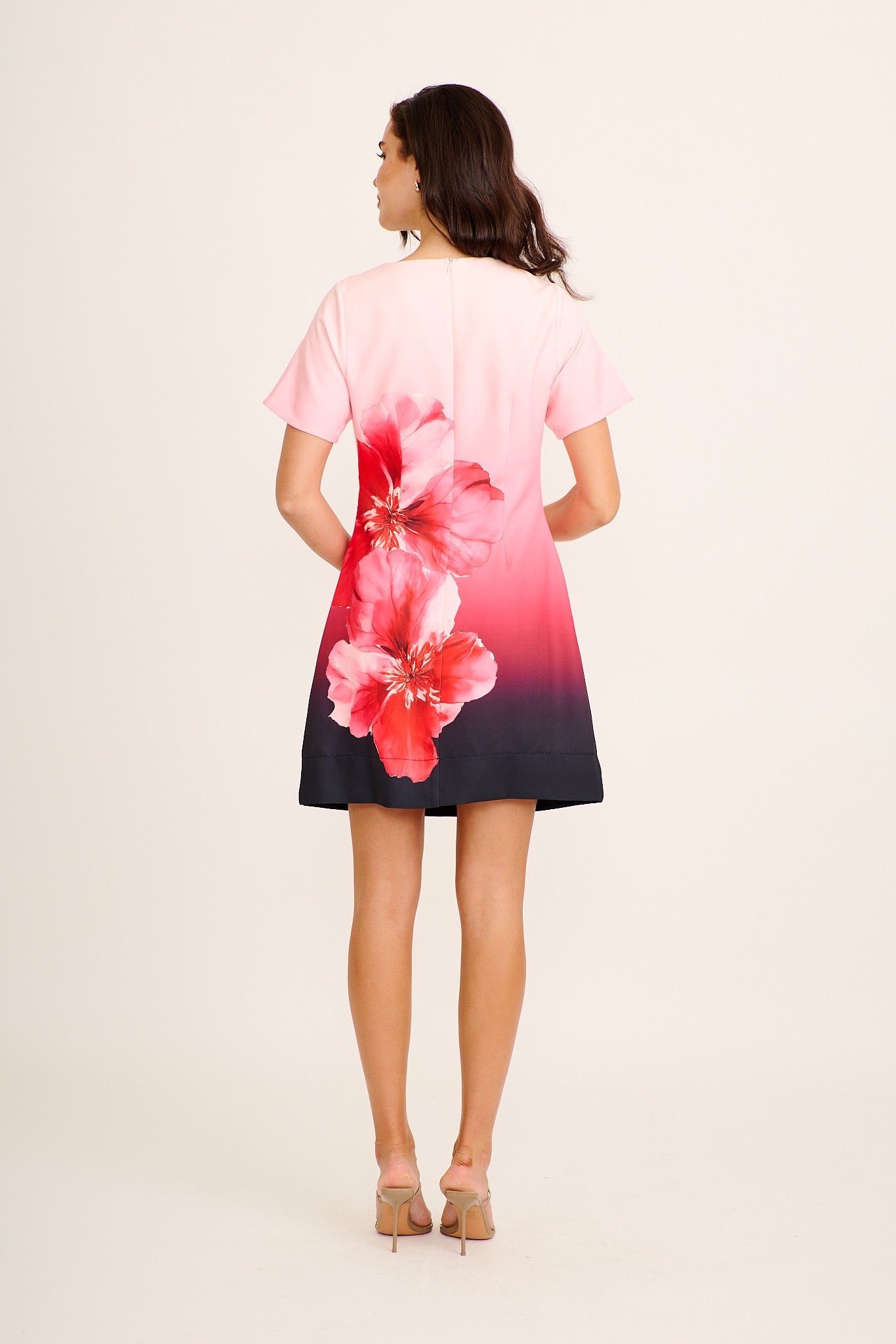 Carmen Dress in Pink Floral