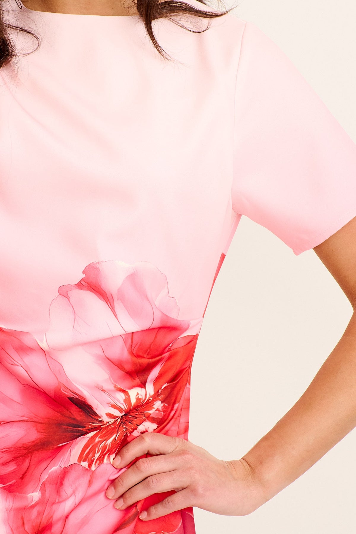 Carmen Dress in Pink Floral