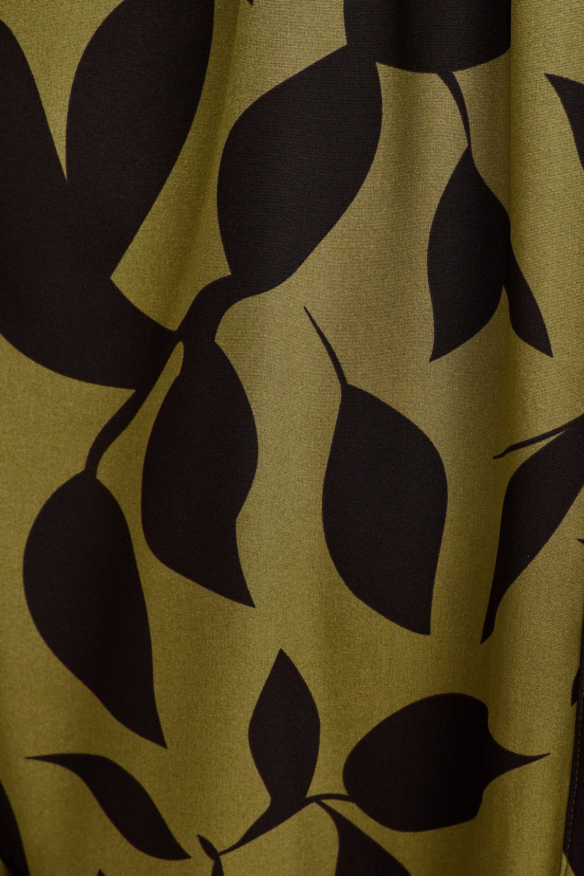 Ashford Midi Dress in Green with Black Print